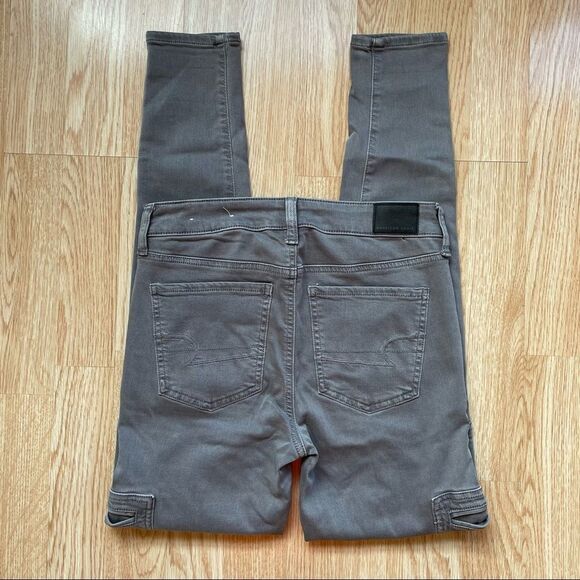 American Eagle Next Level Stretch Gray High Rise Jeggings - Size: 4 Regular - Picture 8 of 11